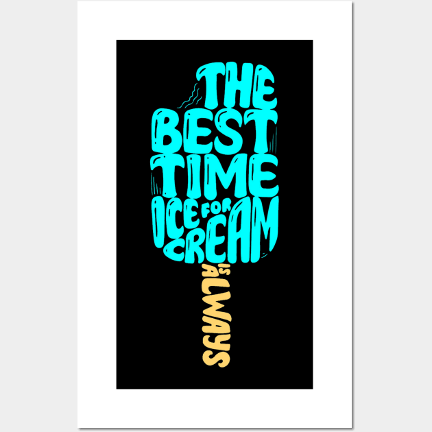 Funny Ice Cream Lover Quote Wall Art by bigbikersclub